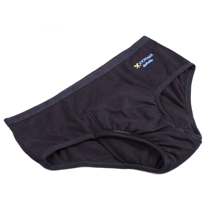 Go Paddie period panty real photo black cotton underwear