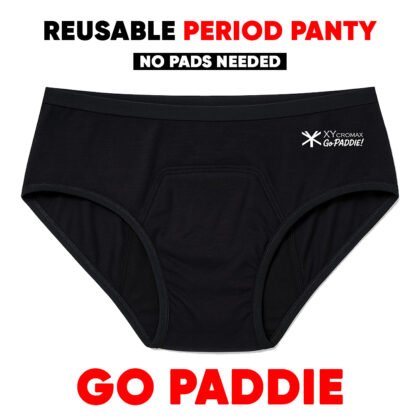 XYcromax Go Paddie reusable period panty front view cotton panty