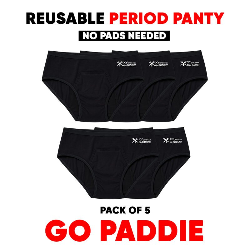 Go Paddie- Reusable Period Panty (Pack of 5)